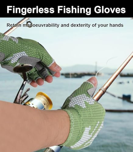 SUJAYU Anti-Slip Silicone Fishing Gloves for Men & Women - UV Sun Protection for Sailing, Kayaking, Paddling, Rowing - Fly Fishing Accessories - Image 2