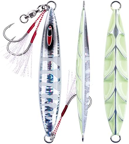 Goture Glow Slow Pitch Jigs,100g/150g/250g Fishing Jig Saltwater by Goture