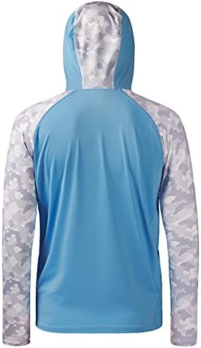 BASSDASH Men’s UPF 50 Performance Fishing Shirt Cooling Hoodie Camo Long Sleeve FS17M - Image 2