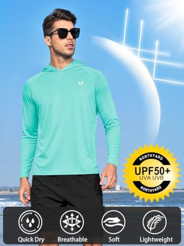 NORTHYARD Men's Sun Hoodie Long Sleeve Fishing Shirts UPF 50+ Rash Guard - Image 3