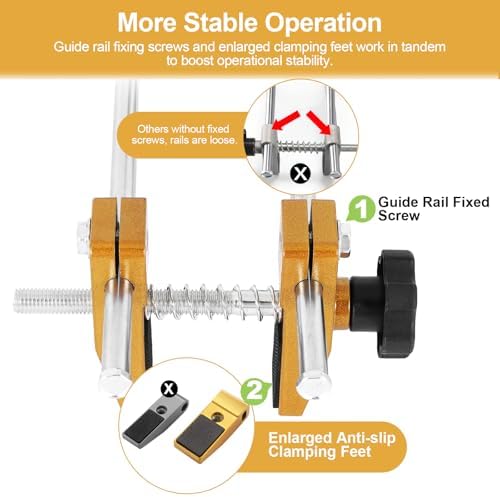 Upgraded Door Mortise Jig for Wooden Doors, Dual-Rail Micro-Adj - Image 5