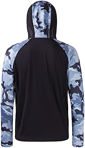 BASSDASH Men’s UPF 50 Performance Fishing Shirt Cooling Hoodie Camo Long Sleeve FS17M - Image 2