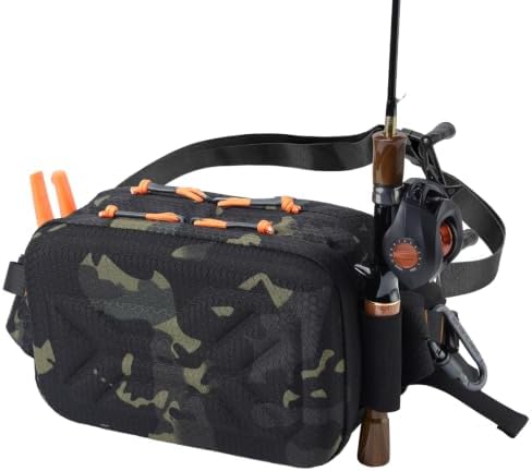 AUMENТAR Fishing Waist Bag, Lure Fishing Fanny Pack, Hard Shell Tackle Bag by AUMENTAR