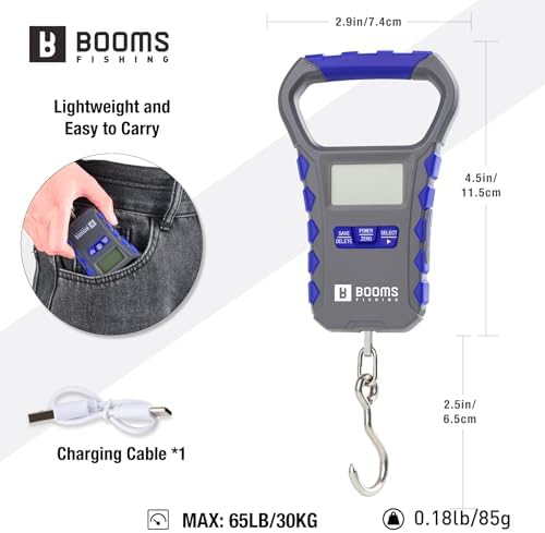 Booms Fishing Digital Fish Scale: 65lb Capacity, USB Charging, XW50 - Image 5