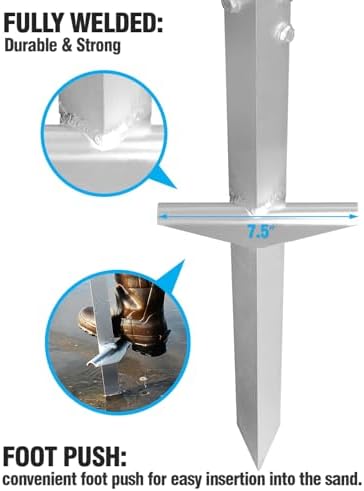[2024 Upgraded] Exact Design Sand Spike with Bait Box,Protective Cap, Anodized Aluminum, Etched Measurements + Sand Flea Rake Holder (All in one Solution) - Image 5