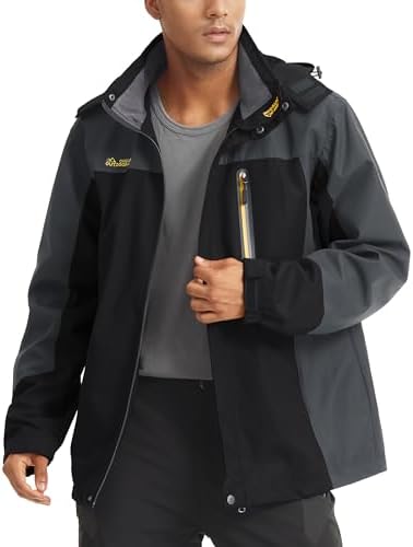 MAGCOMSEN Men's Rain Jacket Lightweight Windbreaker Fishing Raincoat - Image 2