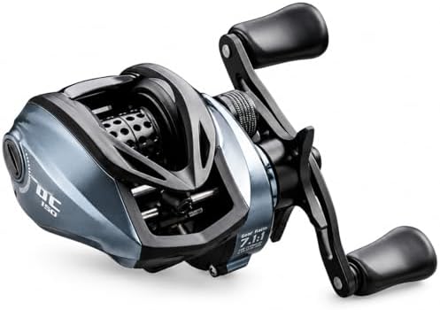 DC Baitcasting Reel, Digital Control Anti-Backlash, 7. 1:1 Gear Ratio, 6+1 Bearings, Ultralight for Bass Freshwater by KULPORT