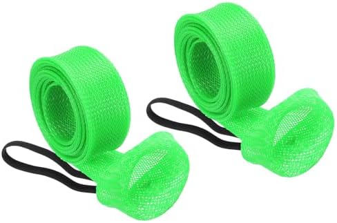 PATIKIL Rod Sock, Fishing Rod Sleeve Cover Braided Mesh Pole Protector Gloves Fishing Tools Pointed End for Spinning Fishing Rod Fly Rod Ice Rod Casting Rod by PATIKIL