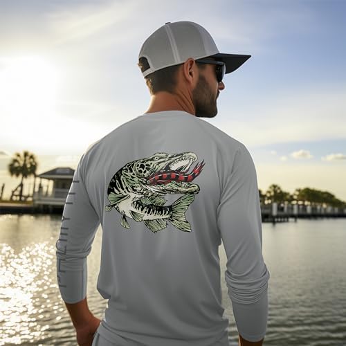 Palmyth Fishing Shirts for Men Long Sleeve UPF 50+ T Shirt Sun Protection - Image 3