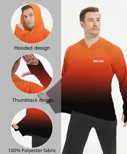Men's UPF 50+ Sun Protection Hoodie, Long Sleeve Fishing Shirt - Image 6