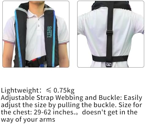 Automatic Inflatable Life Jacket|Life Vest for Adults|PFD Low Profile|Supports up to 330 lbs - Image 5