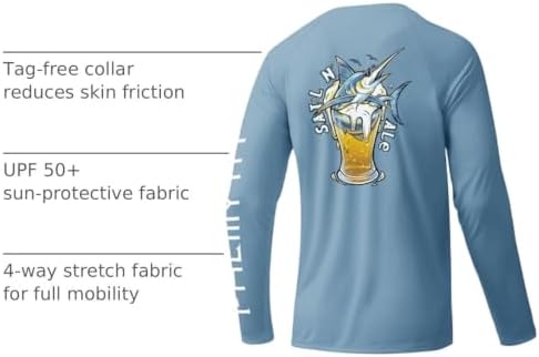 Palmyth Fishing Shirts for Men Long Sleeve UPF 50+ T Shirt Sun Protection - Image 4