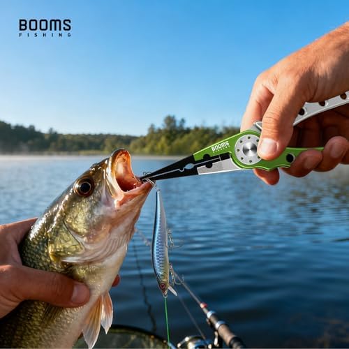 Booms Fishing X1 Aluminum Fishing Pliers Saltwater, Surf Fishing Tackle Kit, Fishing Multitool Hook Remover Braided Fishing Line Cutting and Split Ring with Coiled Lanyard and Sheath - Image 2
