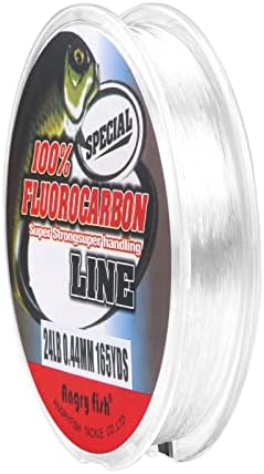 ANGRYFISH 100% Pure Fluorocarbon Fishing Line, Fluoro Carbon Fishing Leader by ANGRYFISH