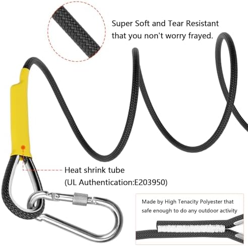 X XBEN Outdoor Climbing Rope 10M(32ft) 20M(64ft) 30M(96ft) 50M(160ft) 70M(230ft) 152M(500FT) 352M(1000FT) Static Rock Climbing Rope for Escape Rope Ice Climbing Equipment Fire Rescue Parachute - Image 5
