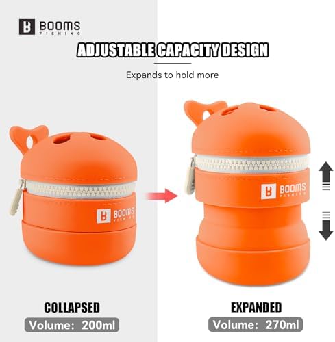 Booms Fishing Portable Trash Pouch: Silicone Expandable & Collapsible Fishing Line Waste Cantainer - ST2 Eco-Friendly Reusable Garbage Holder for Fishing, Hiking, Camping & Outdoor Activities - Image 2