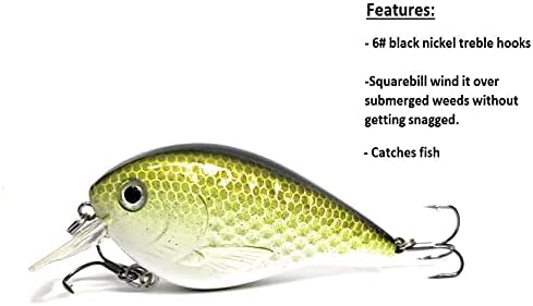 Crankbait for Bass Fishing inches Shallow Diving Crank Bait Square Bill Cranking Fishing Lures - Image 5