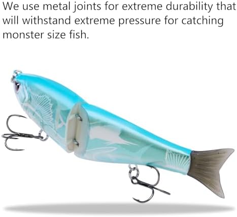 Bassdash SwimShad Glide Baits Jointed Swimbait Bass Pike Salmon Trout Muskie Fishing Lure - Image 5