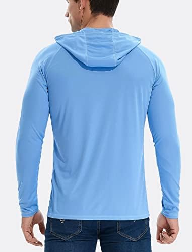 3 Pack Men's UPF 50+ Sun Protection Shirts Fishing Hoodie Long Sleeve - Image 5