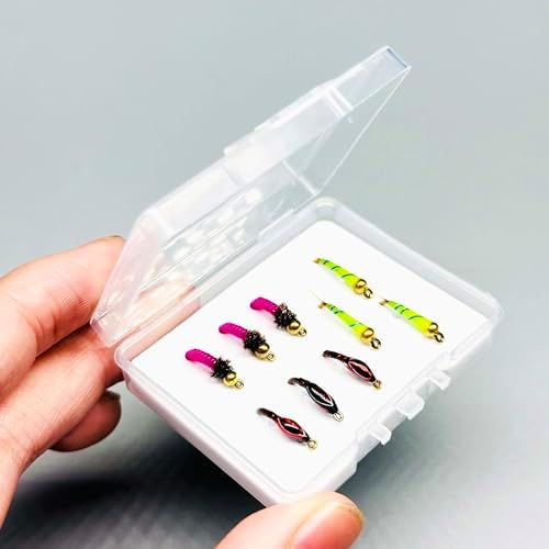 9Pc Fishing Wet Flies Bionics Worms/Midges/Moths/Flies Artificial Insect Fly Fishing Bait Salmon Trout Bass Fishing Hook Fly Fishing Lure - Image 3