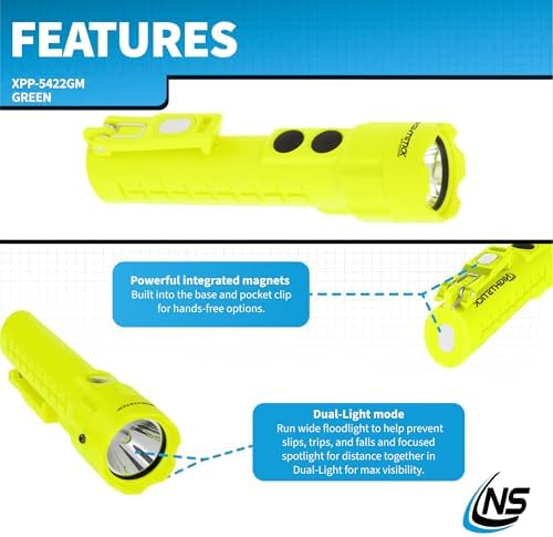 Nightstick XPP-5422GM Intrinsically Safe Dual-Light Flashlight w/Magnets-3 AA (not Included) -Green-UL913, Multicolor - Image 3