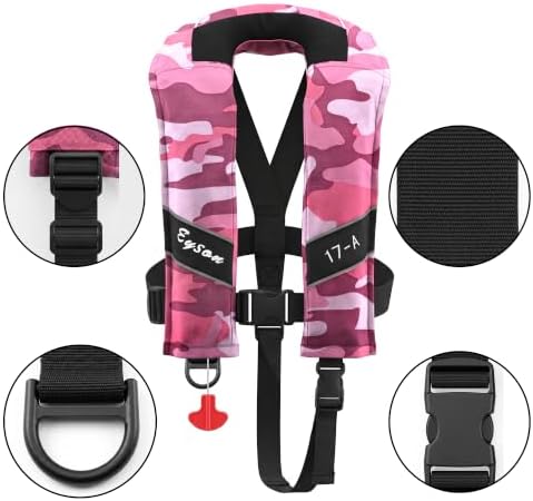 Automatic Inflatable Life Jacket, Preserver PFD for Kids,Life Vest for Kid,Supports Weight up to 160 pounds(YSH725) - Image 3