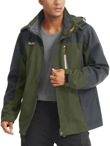 MAGCOMSEN Men's Rain Jacket Lightweight Windbreaker Fishing Raincoat - Image 2