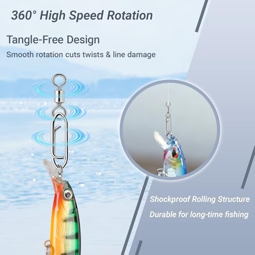 AMYSPORTS Saltwater Stainless Swivels Fishing Lure Connector - Image 4