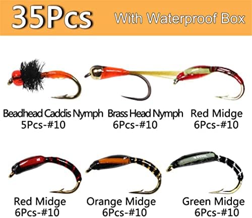 Fly Fishing Flies Kit Trout Steelhead Salmon Bass Flies Assortment 32Pcs-148pcs Include Dry Wet Flies Nymphs Streamers Maggot, Fly Lure Set - Image 2