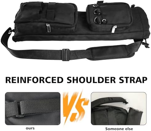 20-inch Drawstring Crossbody Fishing Bag with Front Pocket Rod Holder Belt - Image 5