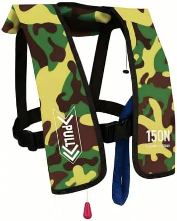 Automatic Inflatable Life Jacket | Low Profile PFD for Adults | Compact Design Self Inflating Life Vest | Supports up to 330 lbs by NLZGA