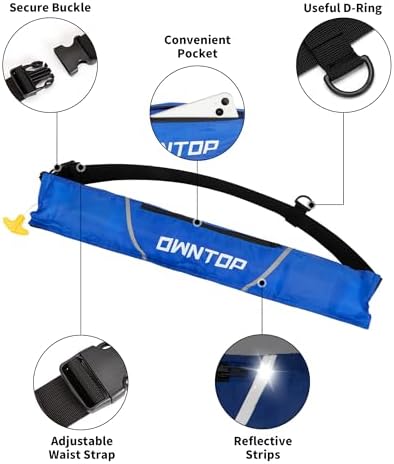 Owntop Automatic/Manual Inflatable Swim Belt Pack, Manual Convertible Swim Jacket for Adults, 24g CO2 Cylinder Included, Low Profile for Kayak, Fishing, Paddle Sports - Image 4
