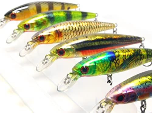 Minnow Crankbait for Bass Fishing Bass Lure Jerkbait Fishing Lures and Tackle Box by wLure