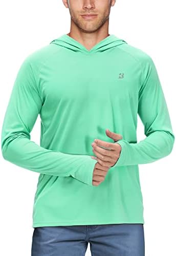 Roadbox Mens Fishing Sun Hoodie, Long Sleeve UPF 50+ UV Protection Shirts by Roadbox