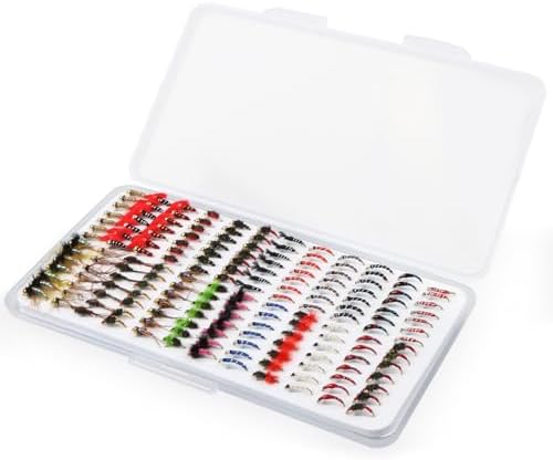 Nymphs for Fly Fishing Flies 168pcs Kit Accessories Lures Trout with Fly Box - Image 2