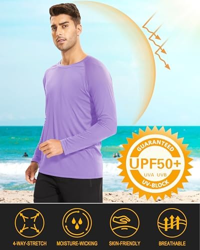 MAGCOMSEN Men's Long Sleeve Shirts UPF 50+ UV Sun Protection Athletic Shirts for Hiking Running Workout Rash Guard - Image 2