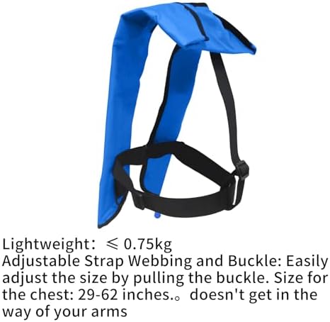 Automatic Inflatable Life Jacket|Life Vest for Adults|PFD Low Profile|Supports up to 330 lbs(YSH709) - Image 4