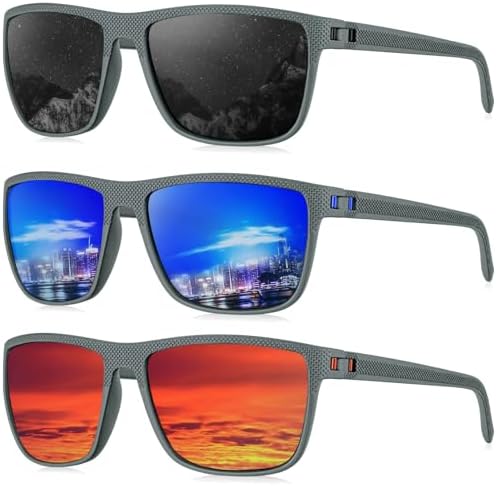 KALIYADI Polarized Sunglasses for Men, Lightweight Sun Glasses with UV Protection for Driving Fishing Golf by KALIYADI