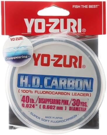 Yo-Zuri HD Disappearing Pink Fluorocarbon Leader 30YD 40LB - Image 2