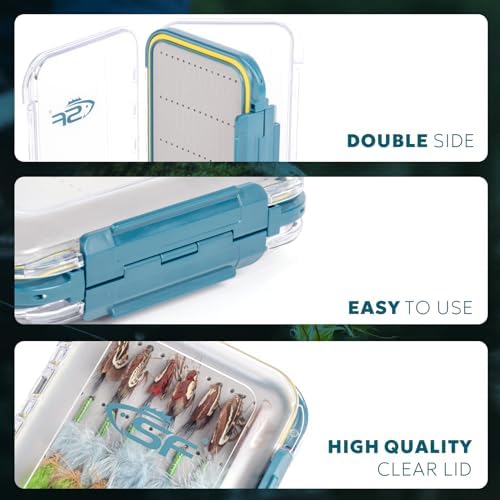 SF Double Sided Waterproof Fly Box With Clear Lid Streamer Foam S 1Pcs - Image 3