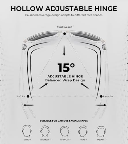 KALIYADI Polarized Sunglasses for Men, Lightweight Sun Glasses with UV Protection for Driving Fishing Golf - Image 6