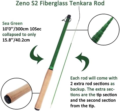 Aventik 9ft/10ft Zeno S2 Fiberglass 6:4 Tenkara Rod Kit for Anglers - Image 3
