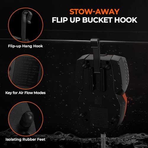 KastKing Li3 Rechargeable Live Bait Aerator Pump & Bubbler with Hang Hook - Image 6