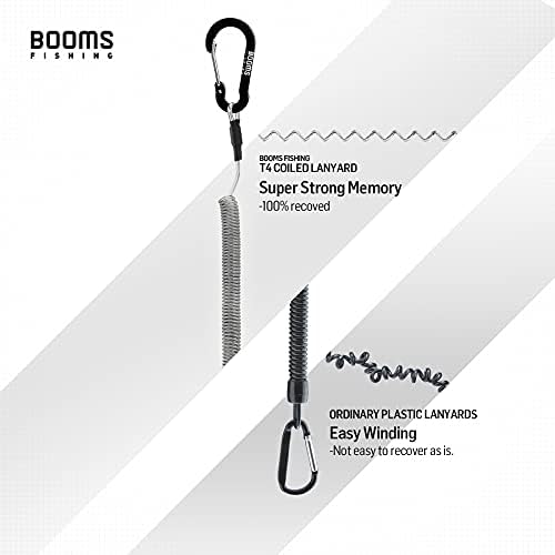 Booms Fishing T04 Fishing Lanyards Fishing Tool/Pole Safety Coil Lanyard Retractable Wire Inside Tup Cover - Image 5