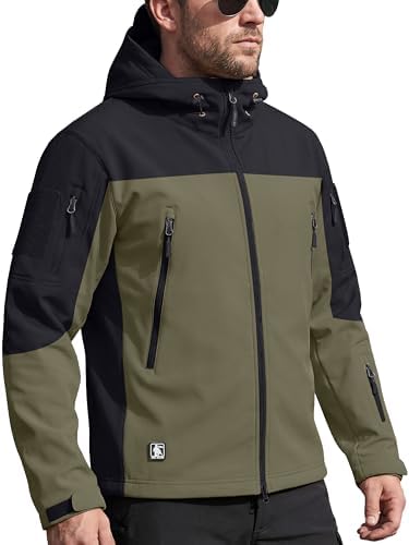 FREE SOLDIER Men's Hooded Waterproof Softshell Jacket by FREESOLDIER