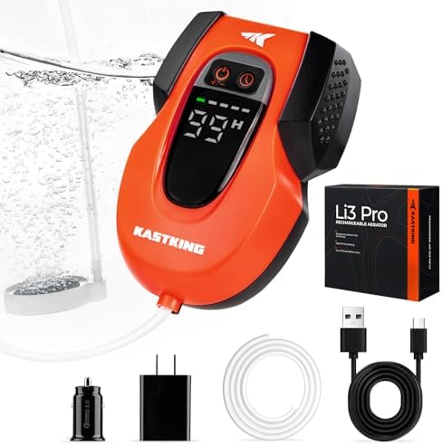 KastKing Li3 Rechargeable Live Bait Aerator Pump & Bubbler with Hang Hook by KastKing