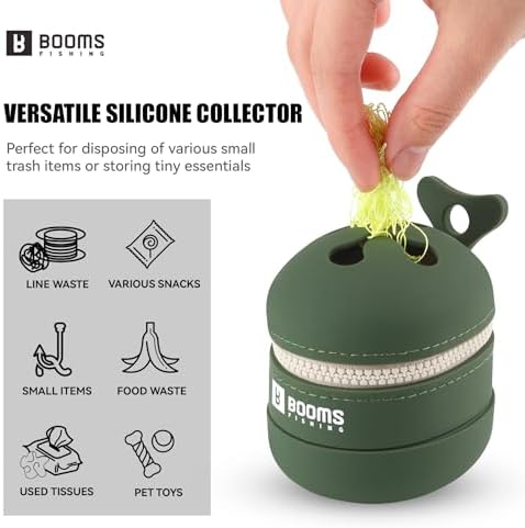 Booms Fishing Portable Trash Pouch: Silicone Expandable & Collapsible Fishing Line Waste Cantainer - ST2 Eco-Friendly Reusable Garbage Holder for Fishing, Hiking, Camping & Outdoor Activities - Image 3