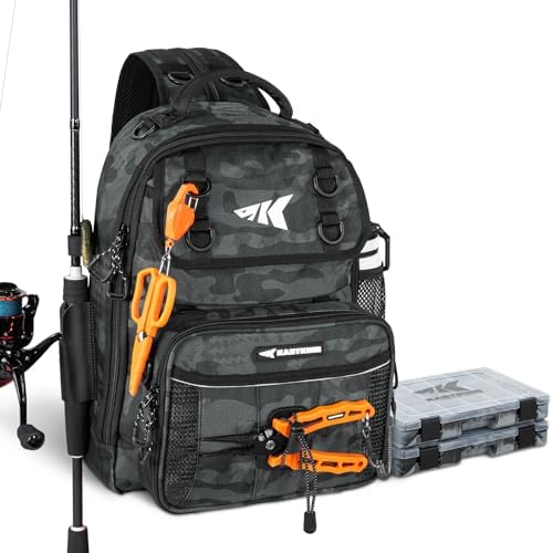KastKing BaitSpace Fishing Sling Bag, Fishing Backpack with Rod Holder by KastKing