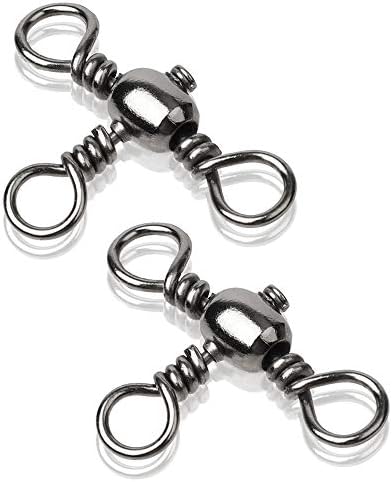AMYSPORTS Stainless 3way Swivel Fishing crossline swivels 3 Way rigs Saltwater Freshwater Drifting trolling Fishing Tackle Connector for Spoons Minnow baits by AMYSPORTS