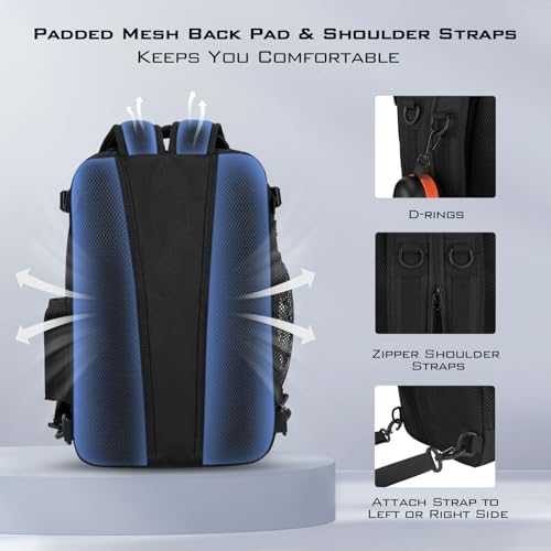 KastKing Blowbak Fishing Sling Bag, Fishing Backpack with Rod Holder - Image 5